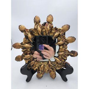 Handmade Folk Art Abstract Metal Welded Mirror - Funky Style!